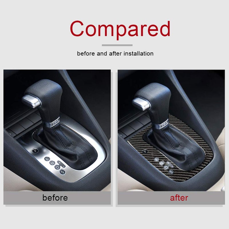 AIRSPEED Carbon Fiber Car Gear Shift Panel Cover Sticker Interior Trim for Volkswagen VW Golf 6 GTI MK6 2008-2013 Accessories (Style A) - Image 5